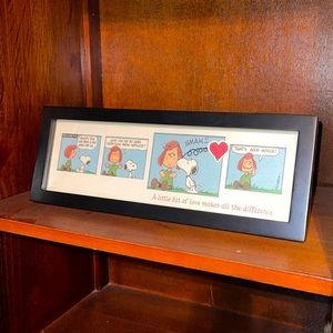 Vintage snoopy framed cartoon